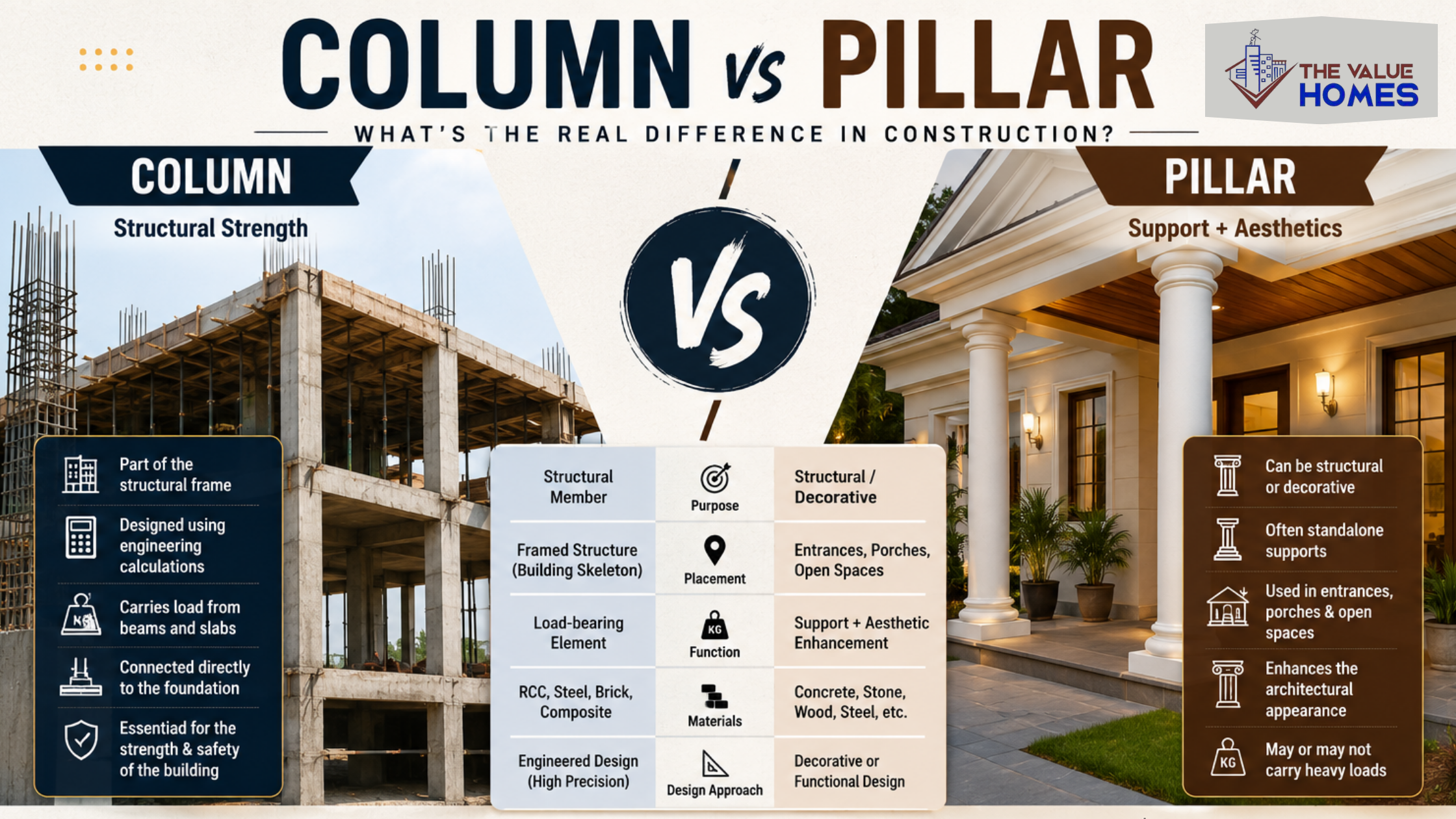 Column vs Pillar